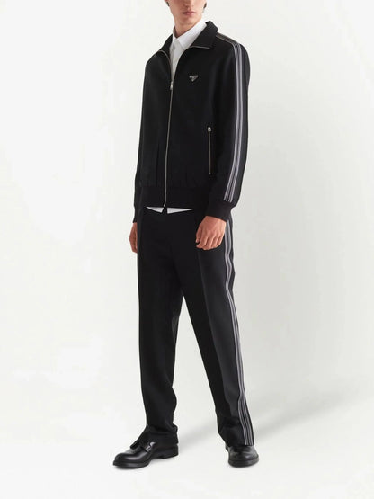 Triangle Logo Wool Cardigan by Prada - bottegalusso: Premier Destination for Modern Luxury Menswear