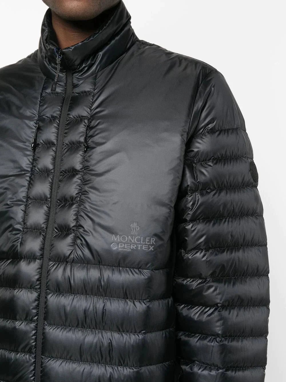 padded zip - up jacket by moncler - bottegalusso: premier destination for modern luxury menswear