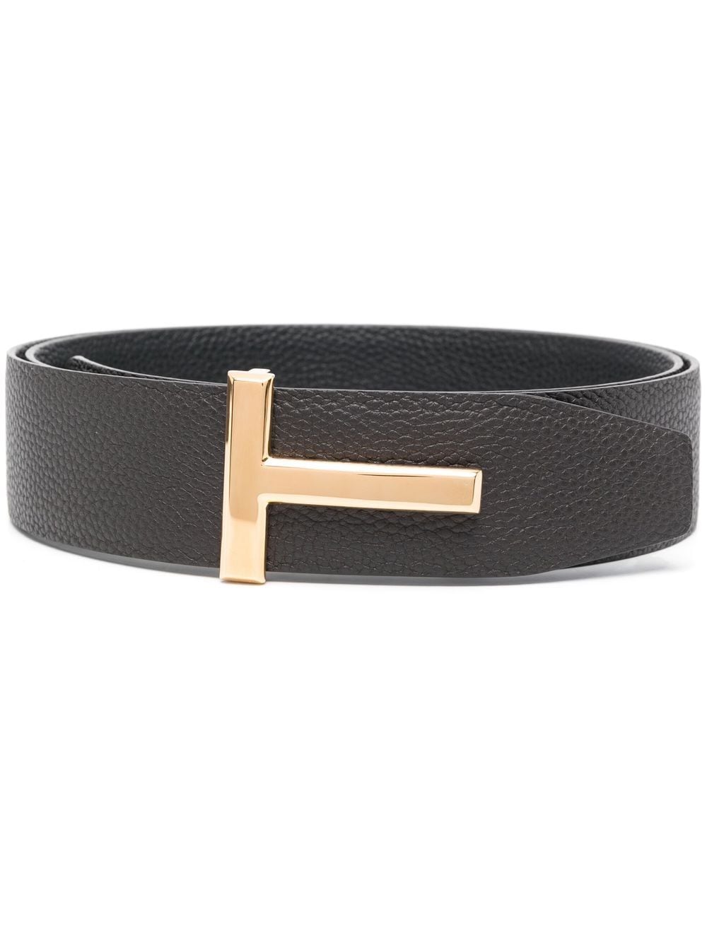 ridge t leather belt by tom ford - bottegalusso: premier destination for modern luxury menswear