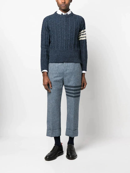 Twist Cable Knit Crew Neck Jumper by Thom Browne - bottegalusso: Premier Destination for Modern Luxury Menswear