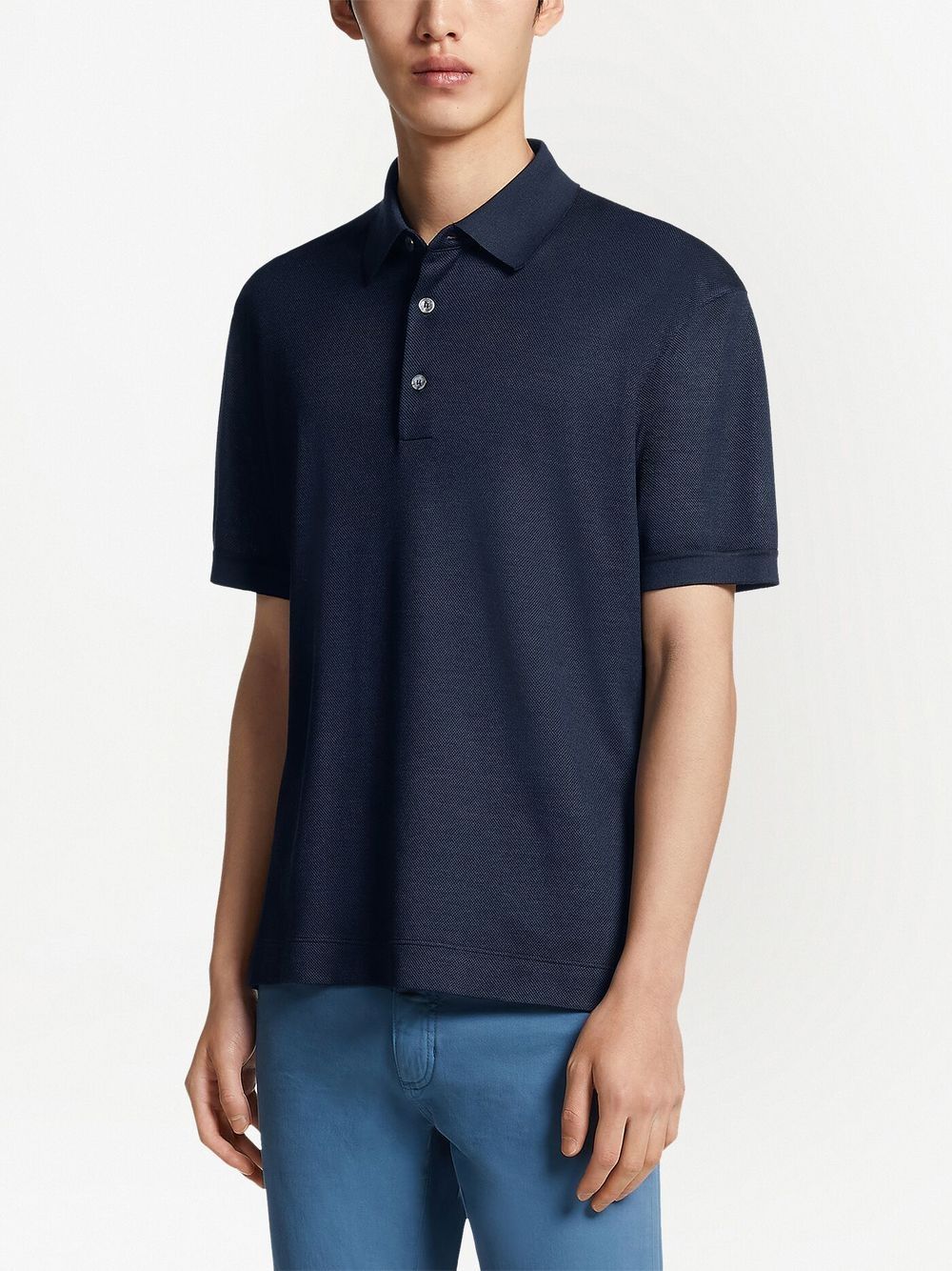 short sleeve silk polo shirt by zegna - bottegalusso: premier destination for modern luxury menswear