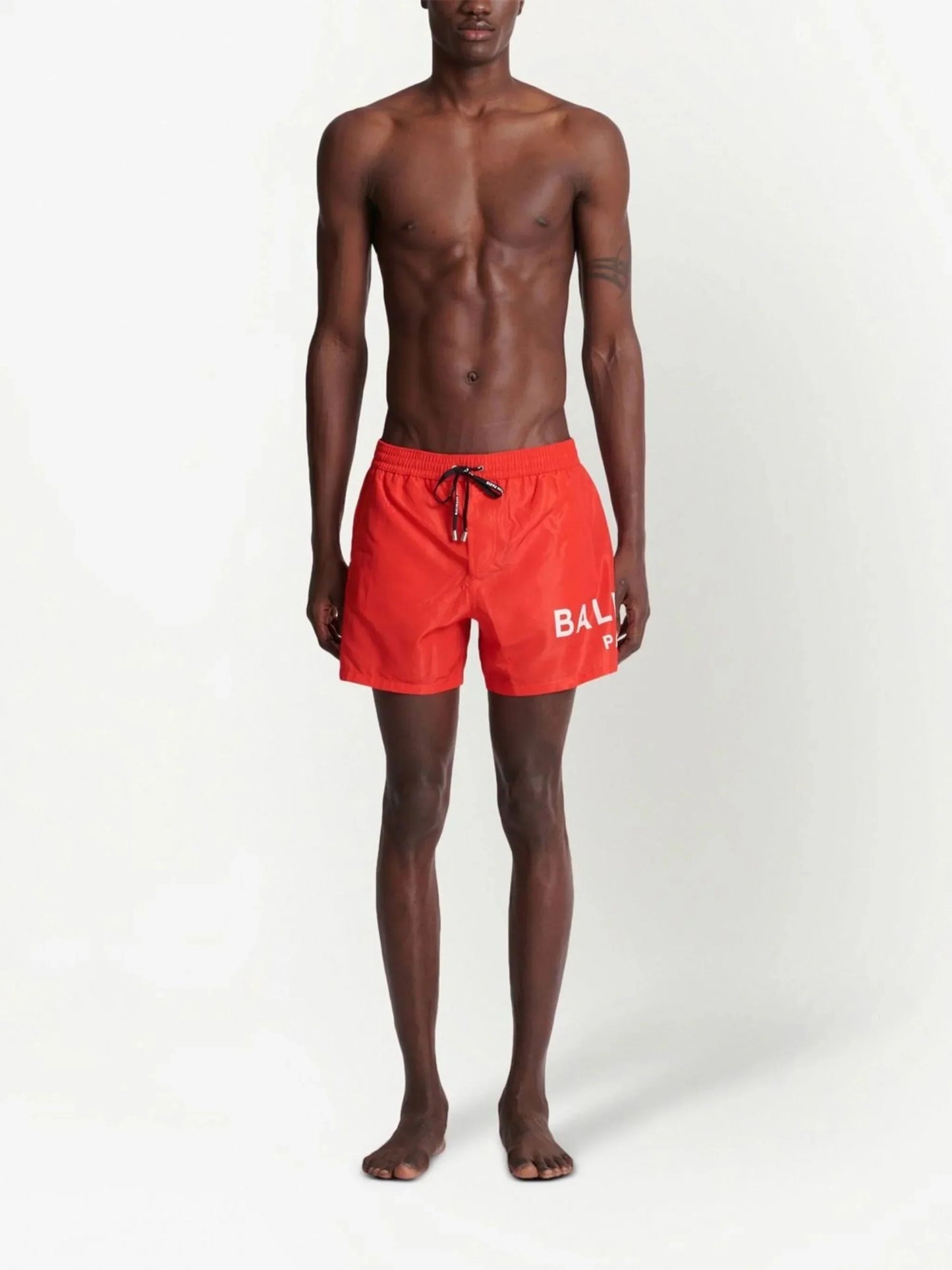 logo print swim shorts