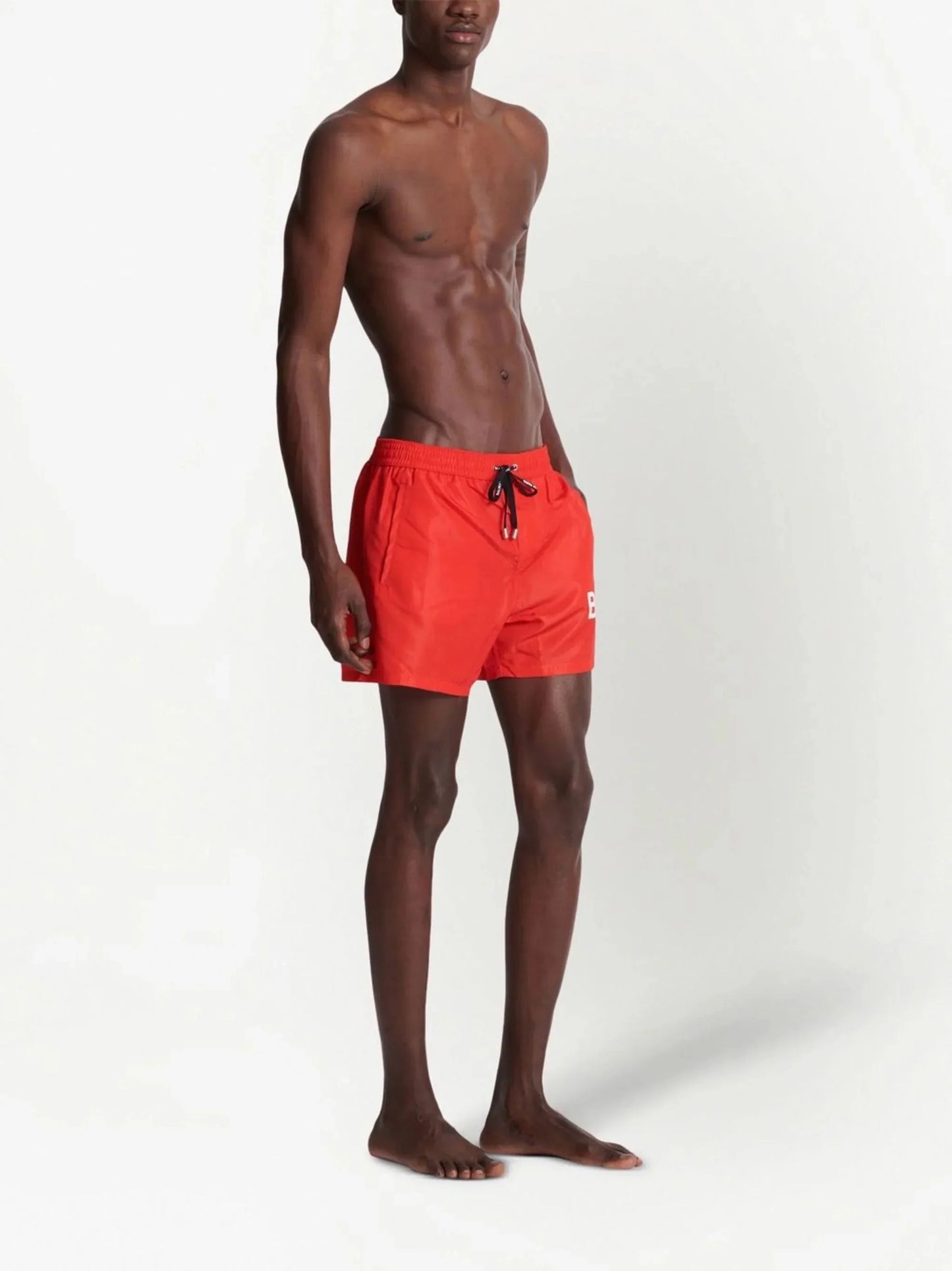 logo print swim shorts