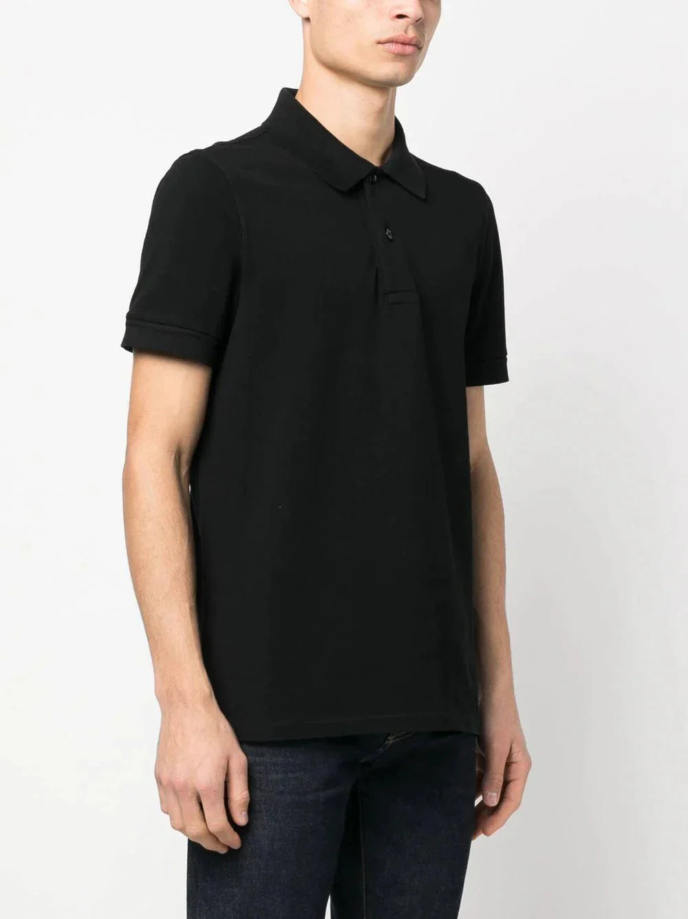 short sleeved cotton polo shirt by tom ford - bottegalusso: premier destination for modern luxury menswear