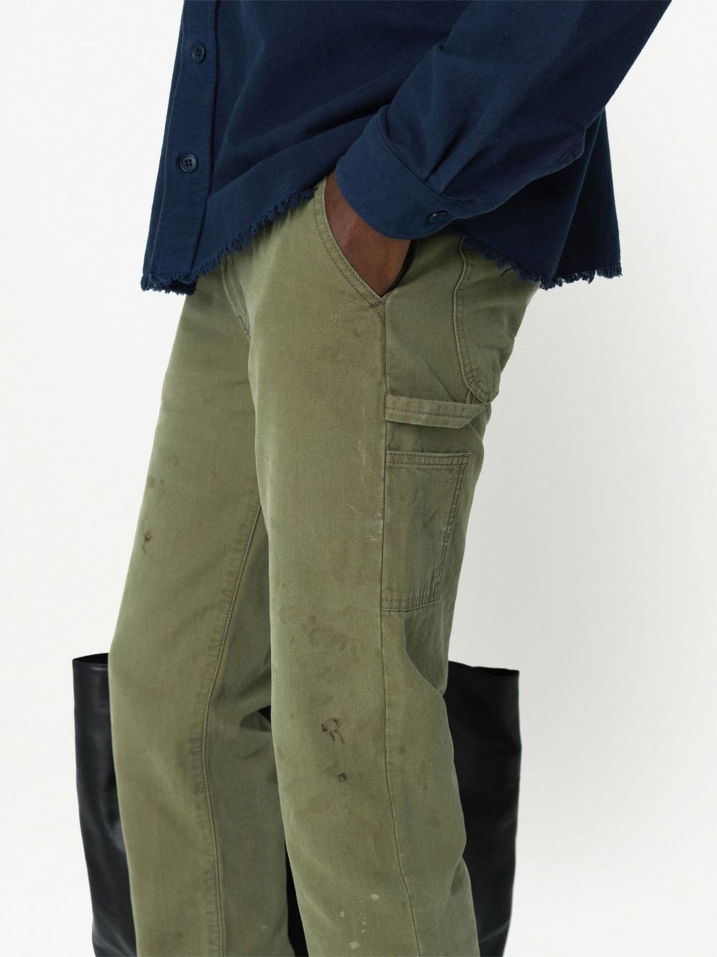 straight leg work pants by john elliott - bottegalusso: premier destination for modern luxury menswear