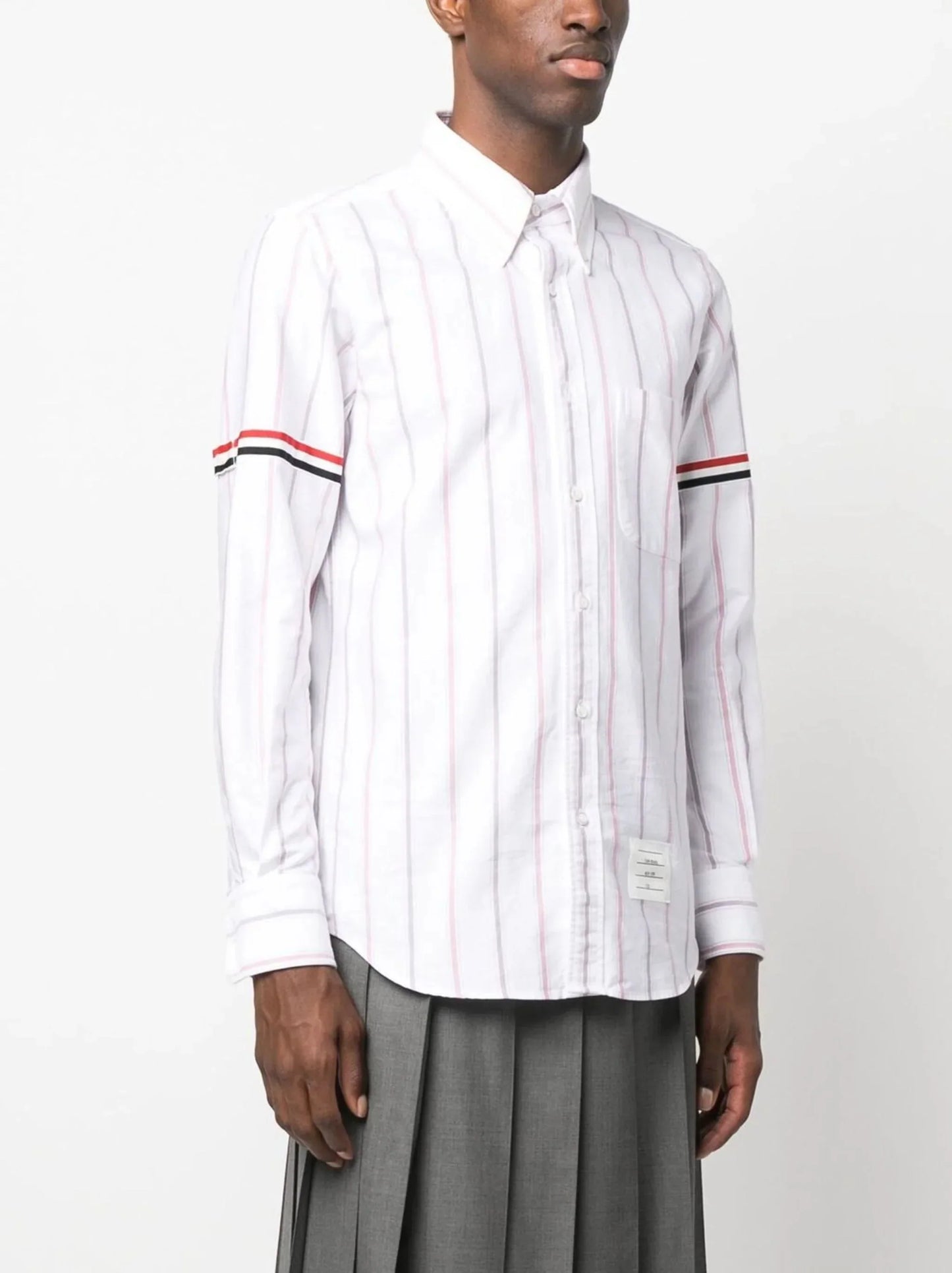 vertical stripe pattern cotton shirt