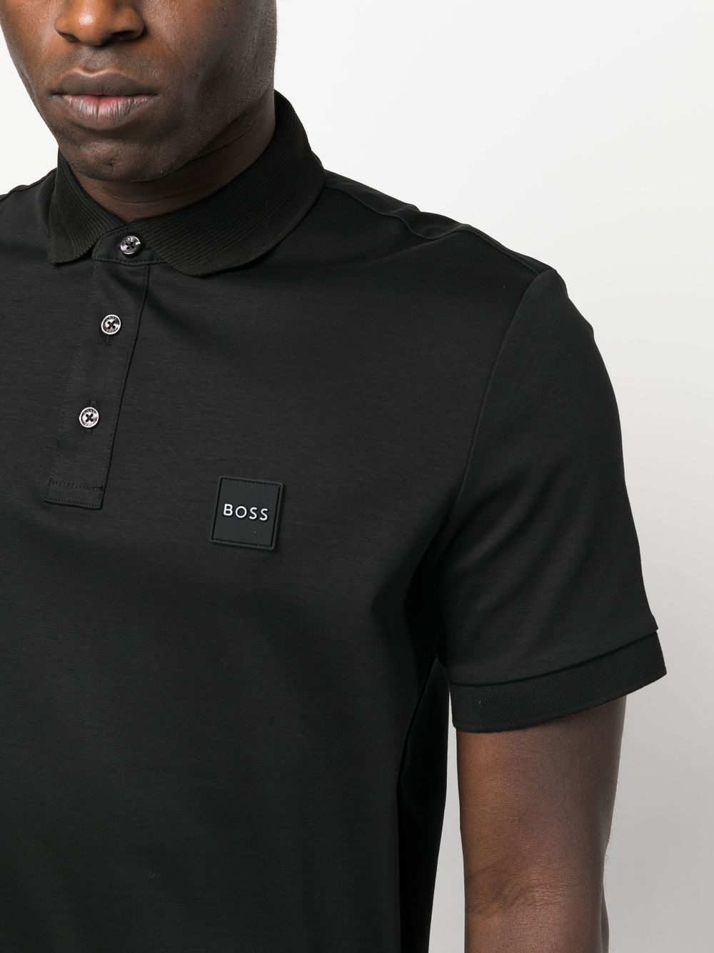 plain polo shirt by boss - bottegalusso: premier destination for modern luxury menswear