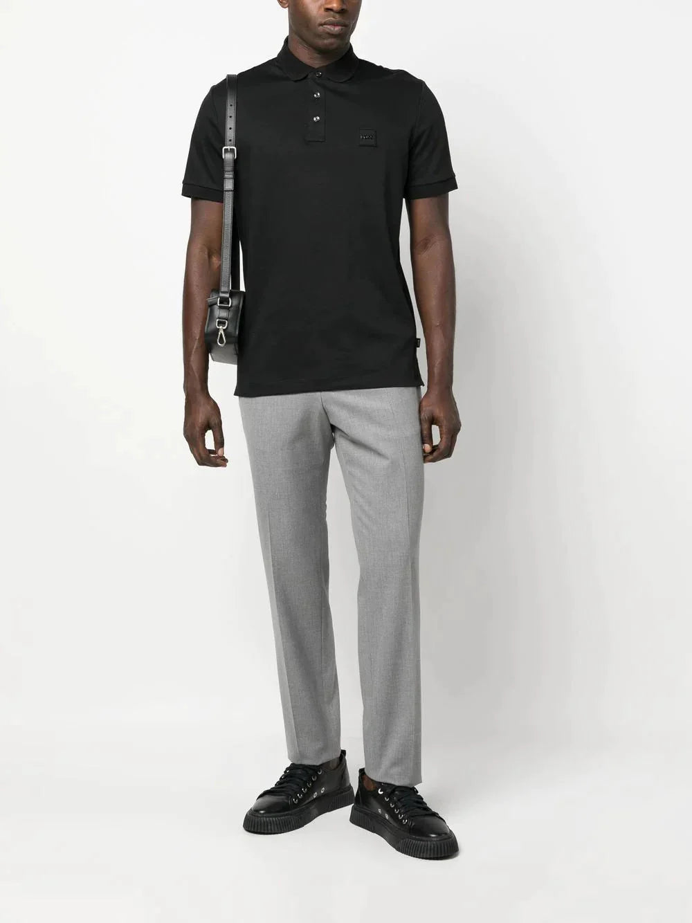 plain polo shirt by boss - bottegalusso: premier destination for modern luxury menswear