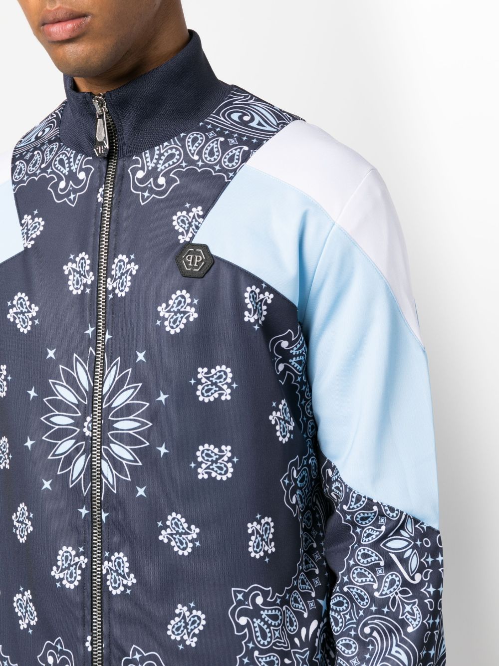 paisley print tracksuit by philipp plein - bottegalusso: premier destination for modern luxury menswear