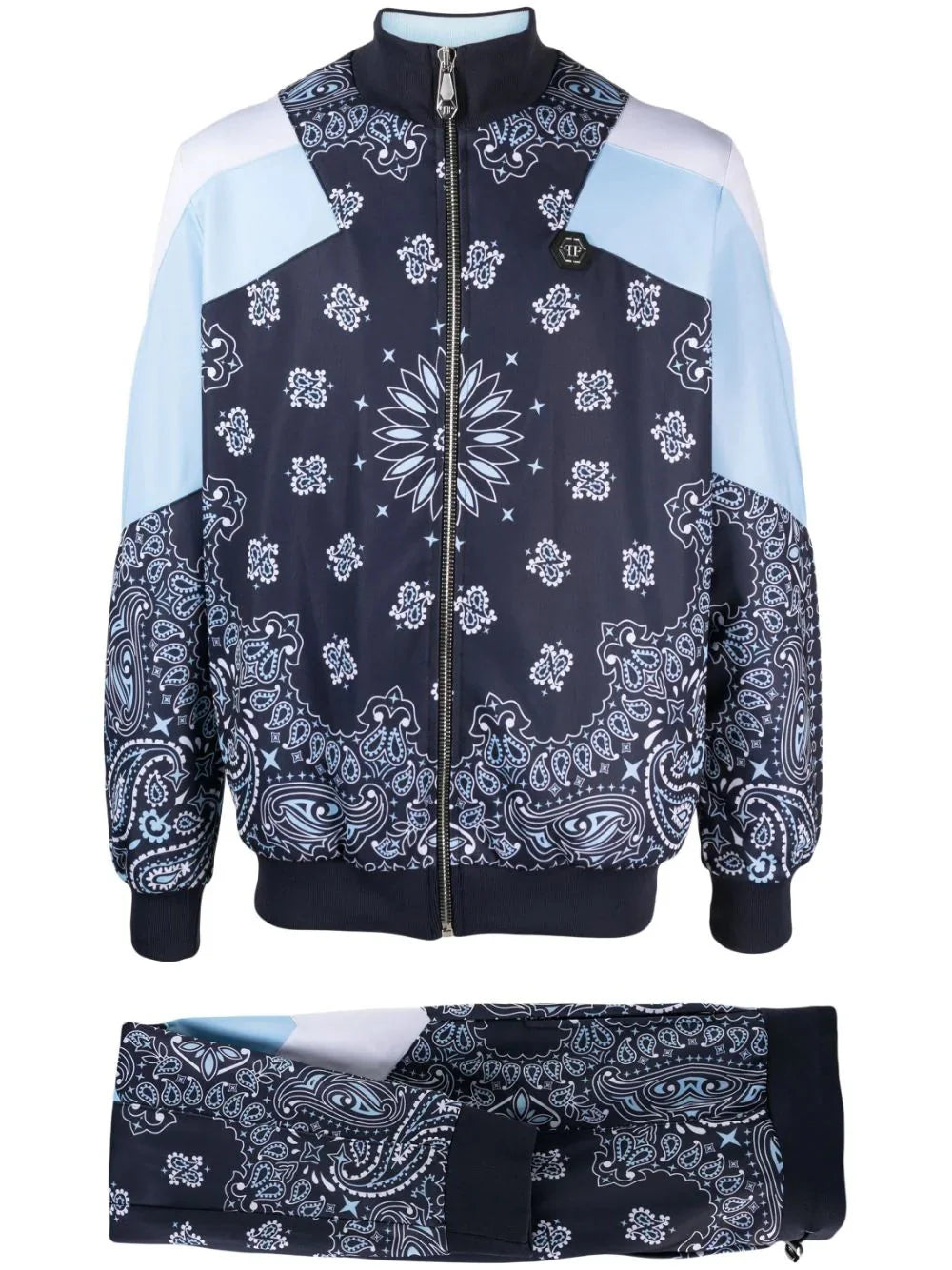 paisley print tracksuit by philipp plein - bottegalusso: premier destination for modern luxury menswear