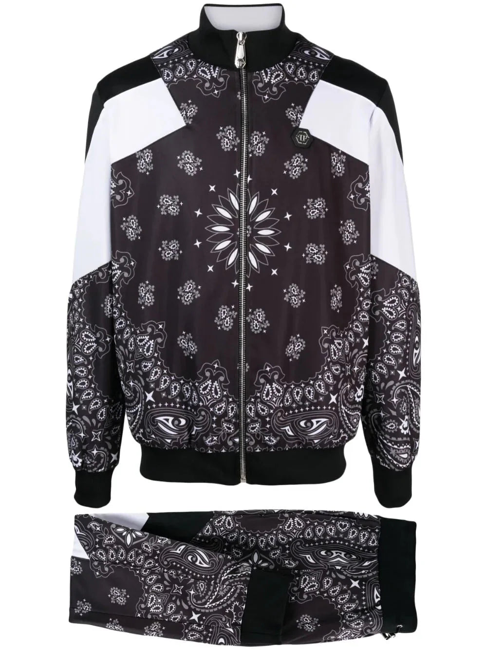 paisley print tracksuit by philipp plein - bottegalusso: premier destination for modern luxury menswear