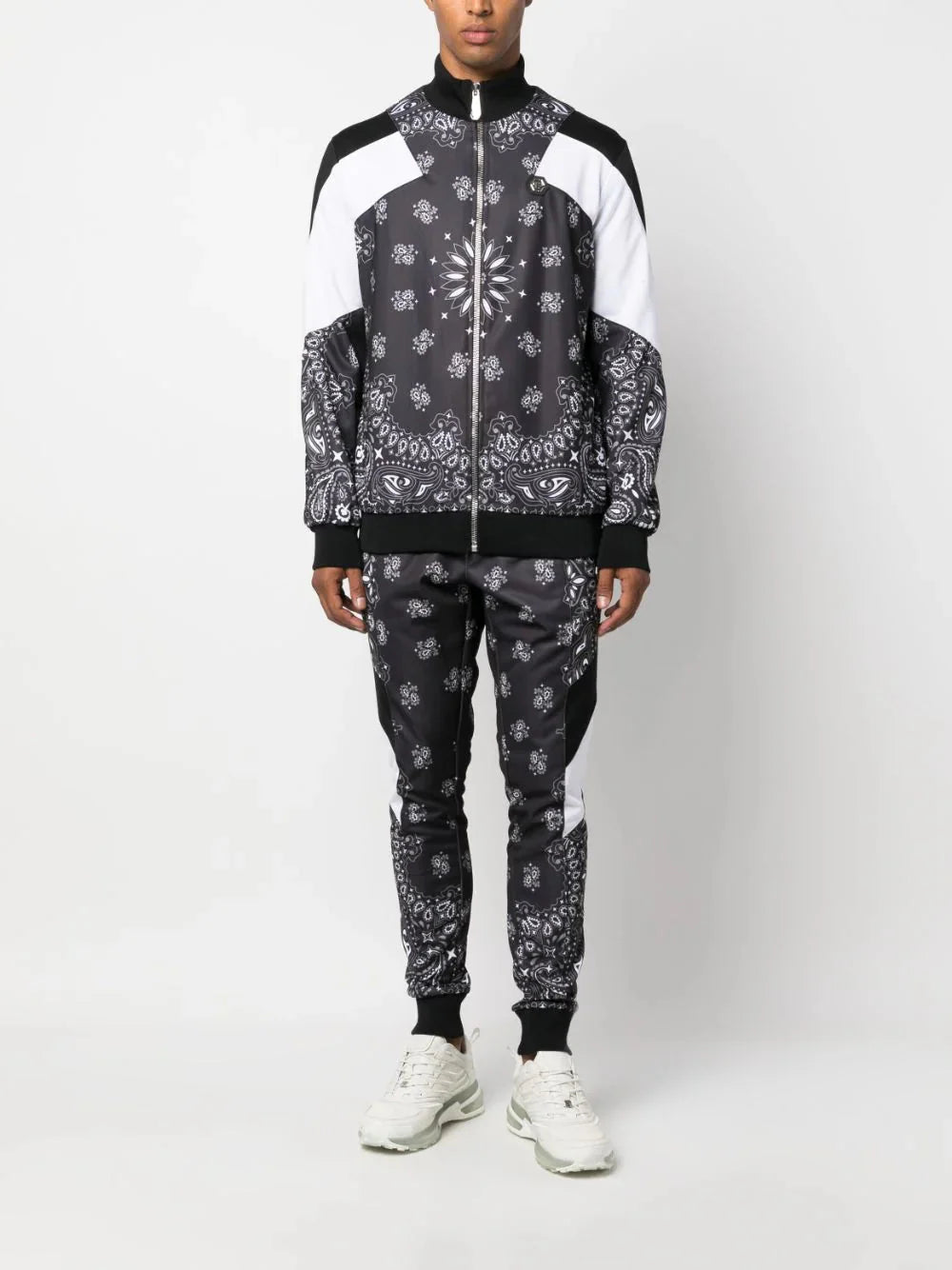 paisley print tracksuit by philipp plein - bottegalusso: premier destination for modern luxury menswear