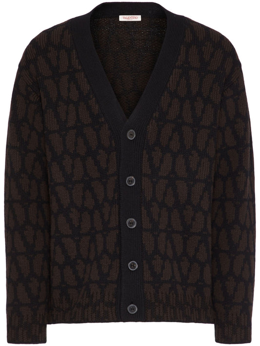 Toile Iconographe Wool Cardigan by Valentino Garavani - bottegalusso: Premier Destination for Modern Luxury Menswear