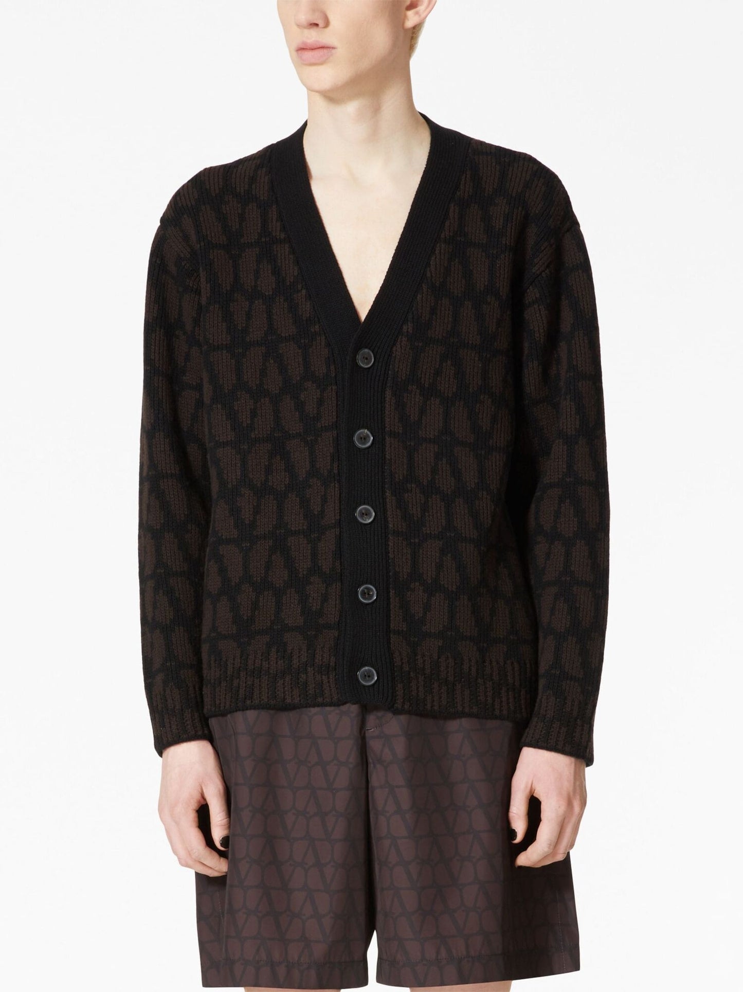 toile iconographe wool cardigan by valentino garavani - bottegalusso: premier destination for modern luxury menswear