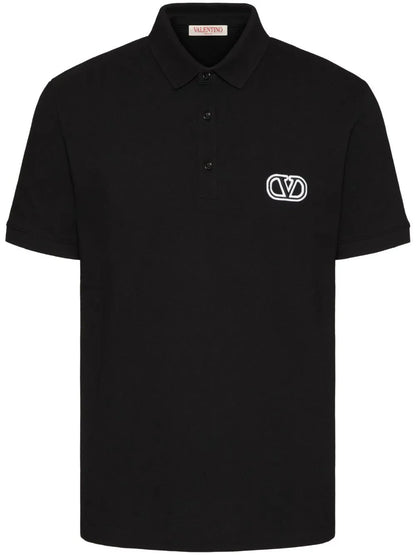 Logo Signature Short Sleeved Polo Shirt by Valentino Garavani - bottegalusso: Premier Destination for Modern Luxury Menswear