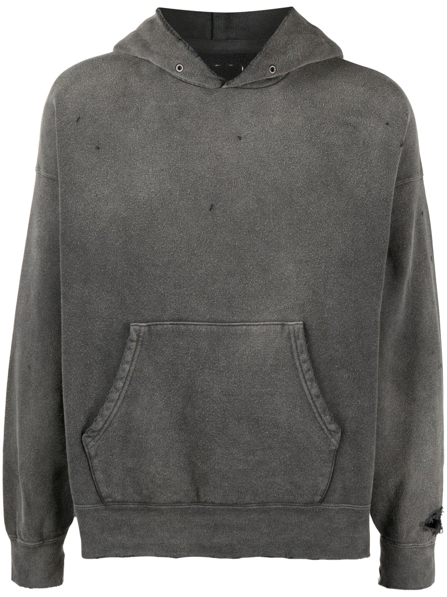 ripped detailing cotton hoodie by visvim - bottegalusso: premier destination for modern luxury menswear