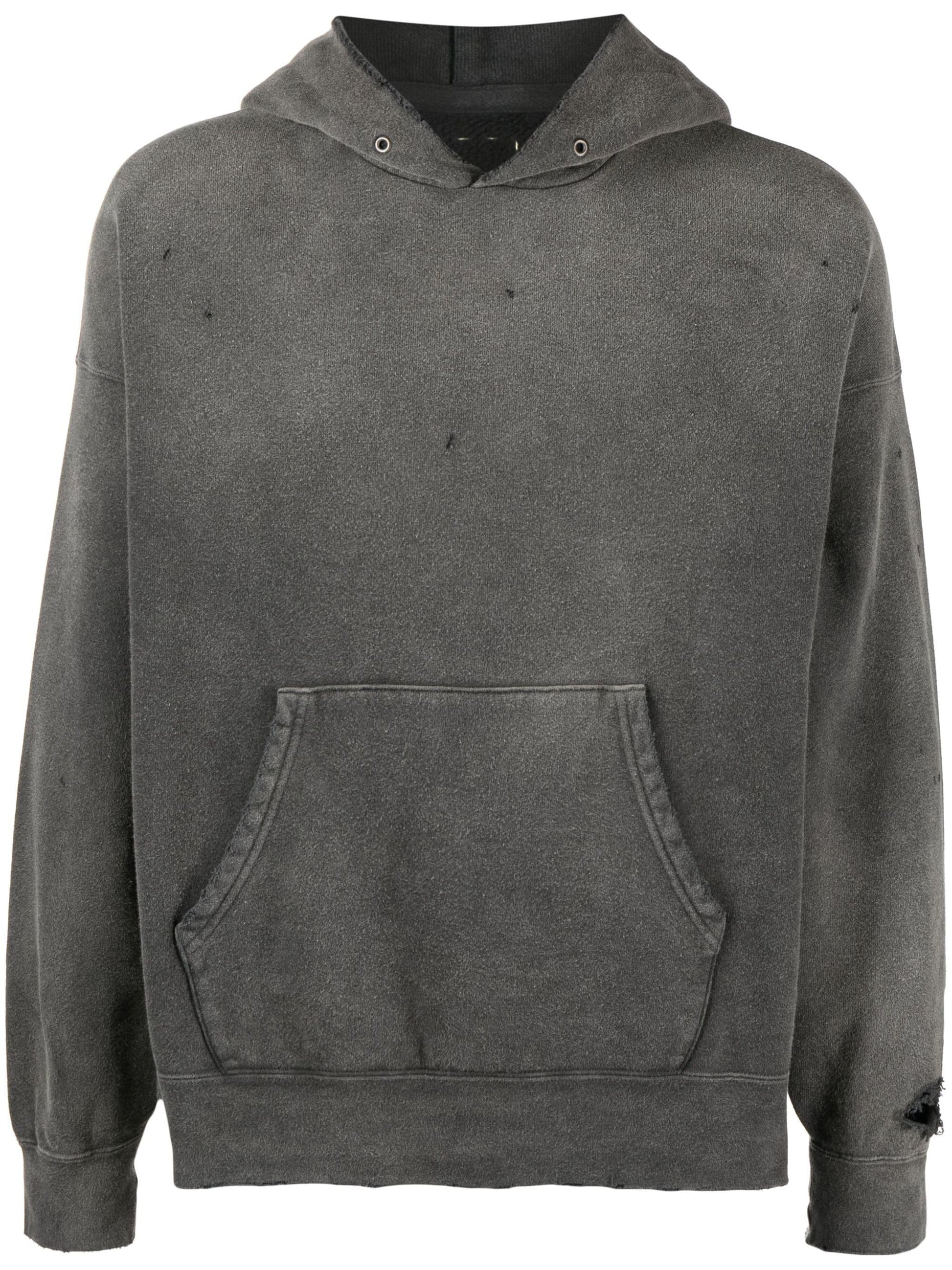 Ripped Detailing Cotton Hoodie by Visvim - bottegalusso: Premier Destination for Modern Luxury Menswear