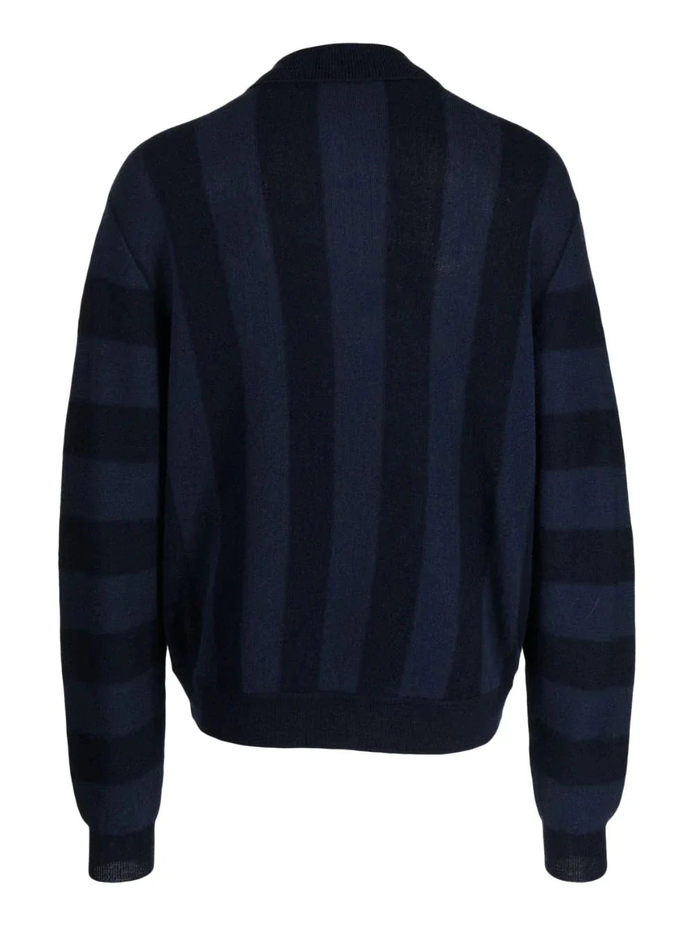 striped knitted wool cardigan by ymc - bottegalusso: premier destination for modern luxury menswear