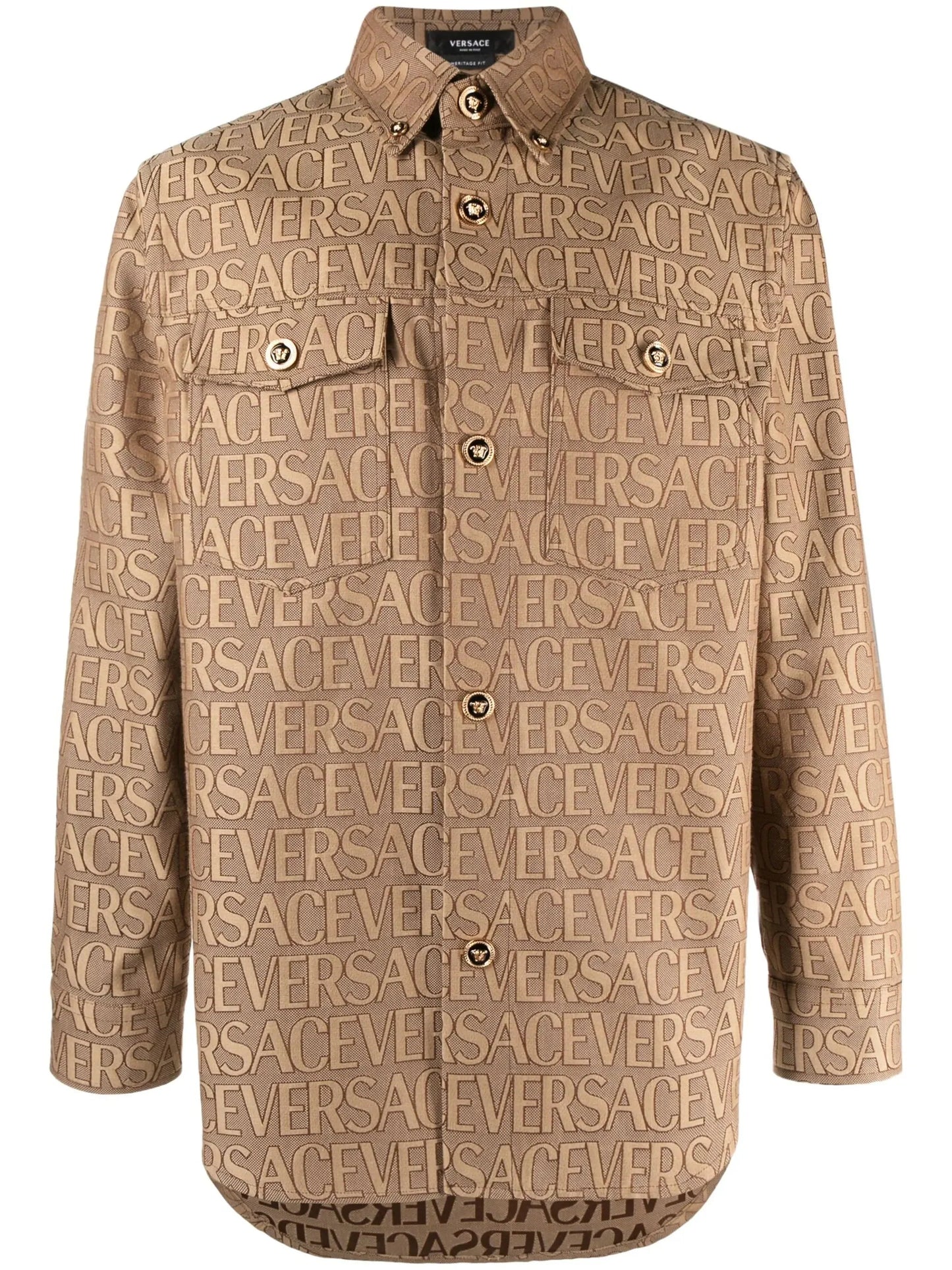 versace allover jacquard shirt