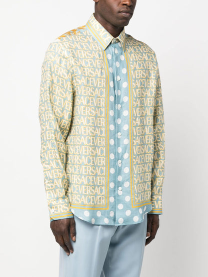 Versace Allover Linen Shirt