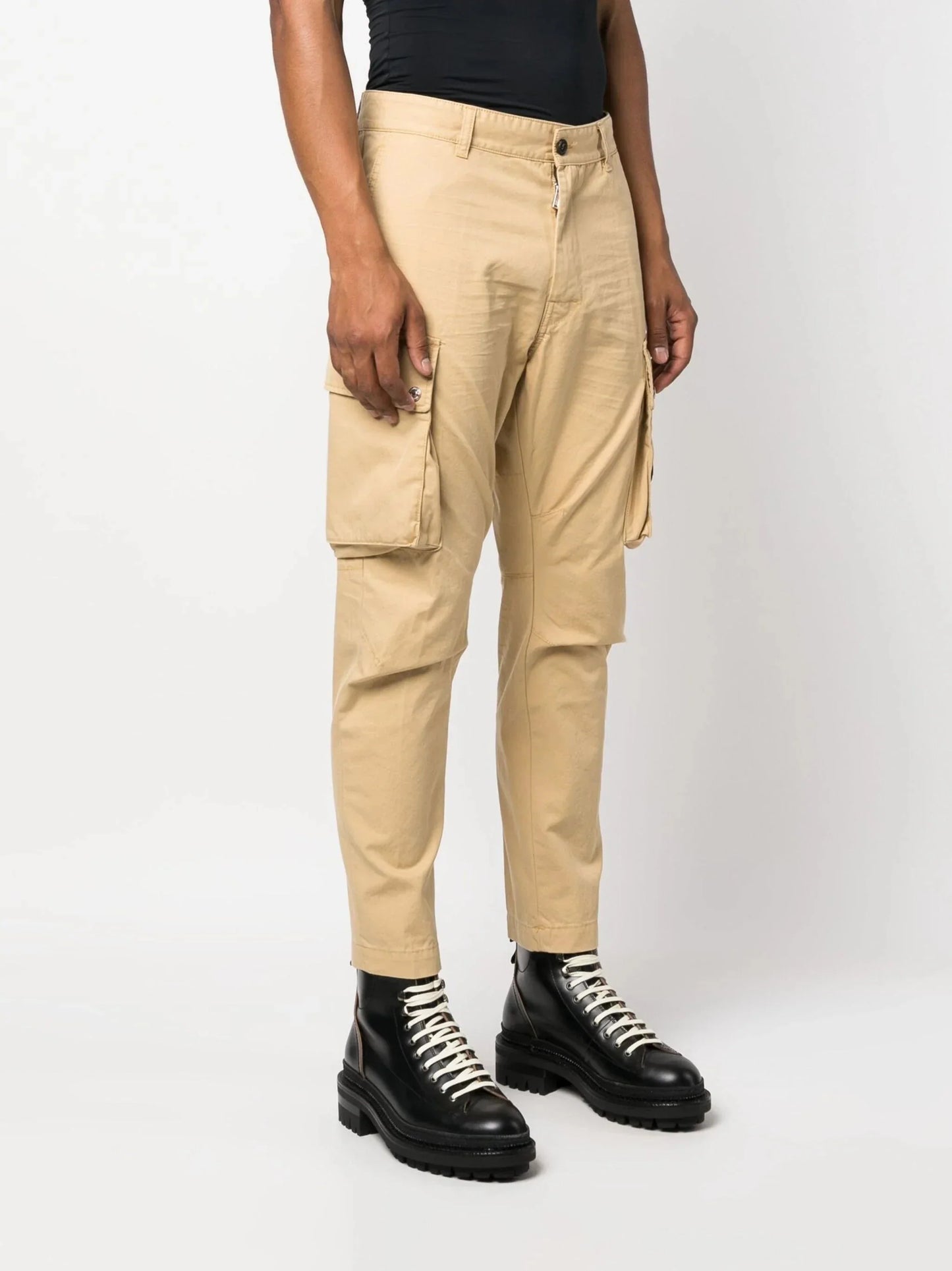 tapered leg cargo pants by dsquared2 - bottegalusso: premier destination for modern luxury menswear