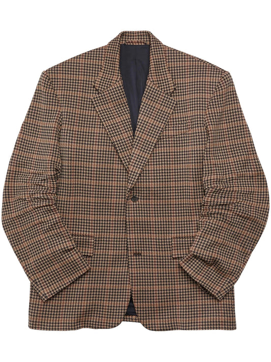 Single Breasted Check Pattern Blazer