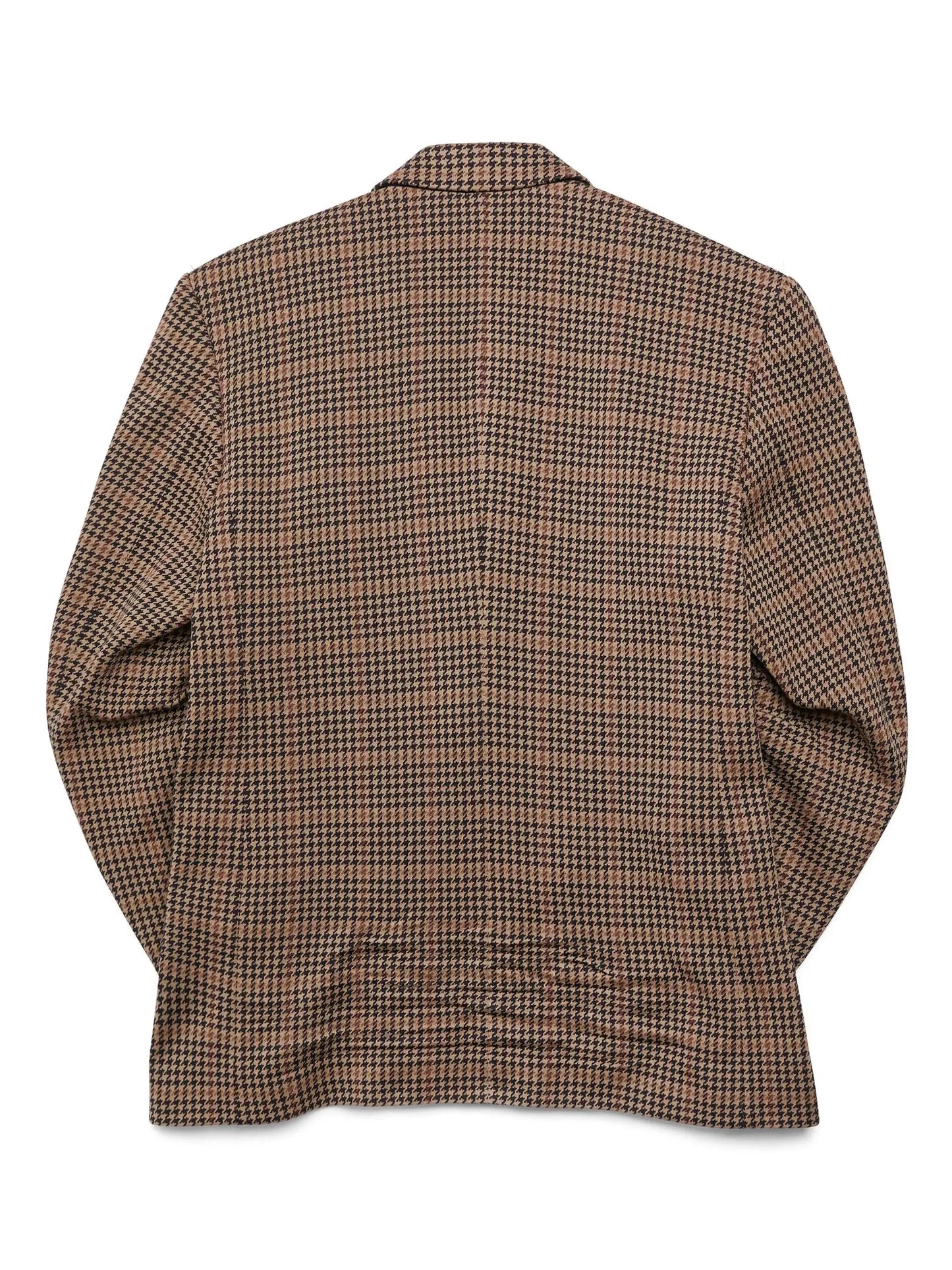 single breasted check pattern blazer