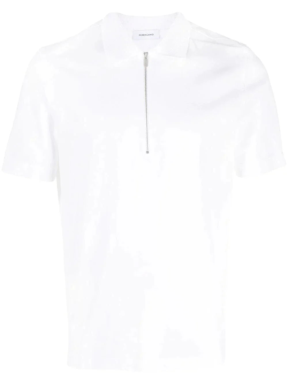 short zip cotton polo shirt by ferragamo - bottegalusso: premier destination for modern luxury menswear