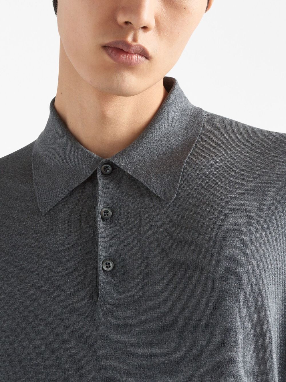 silk short sleeve polo shirt by prada - bottegalusso: premier destination for modern luxury menswear