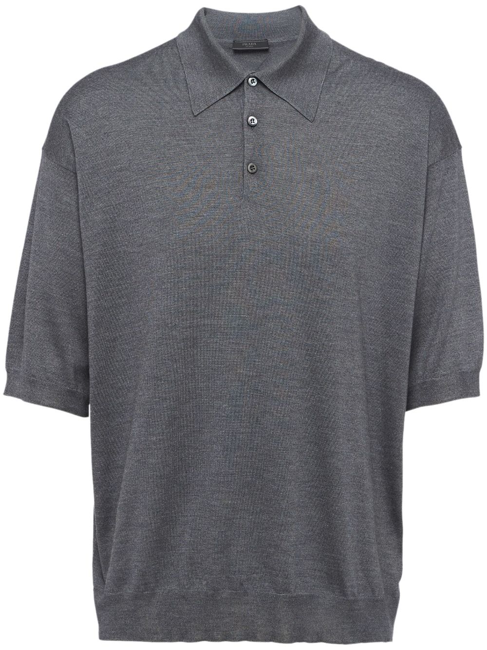 silk short sleeve polo shirt by prada - bottegalusso: premier destination for modern luxury menswear