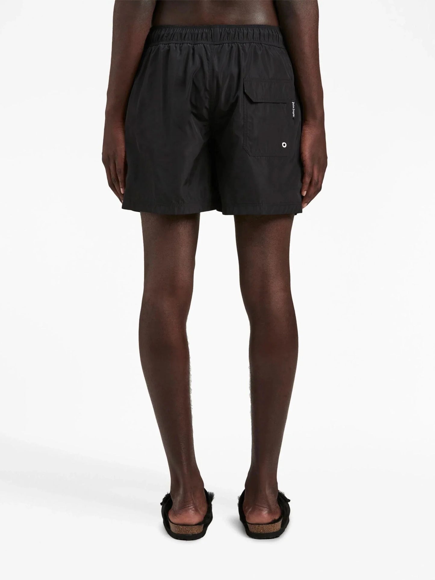 logo embroidered swim shorts by palm angels - bottegalusso: premier destination for modern luxury menswear