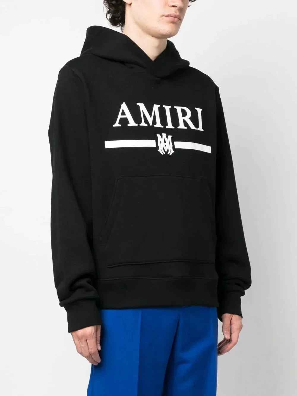 m.a. bar logo print hoodie by amiri - bottegalusso: premier destination for modern luxury menswear