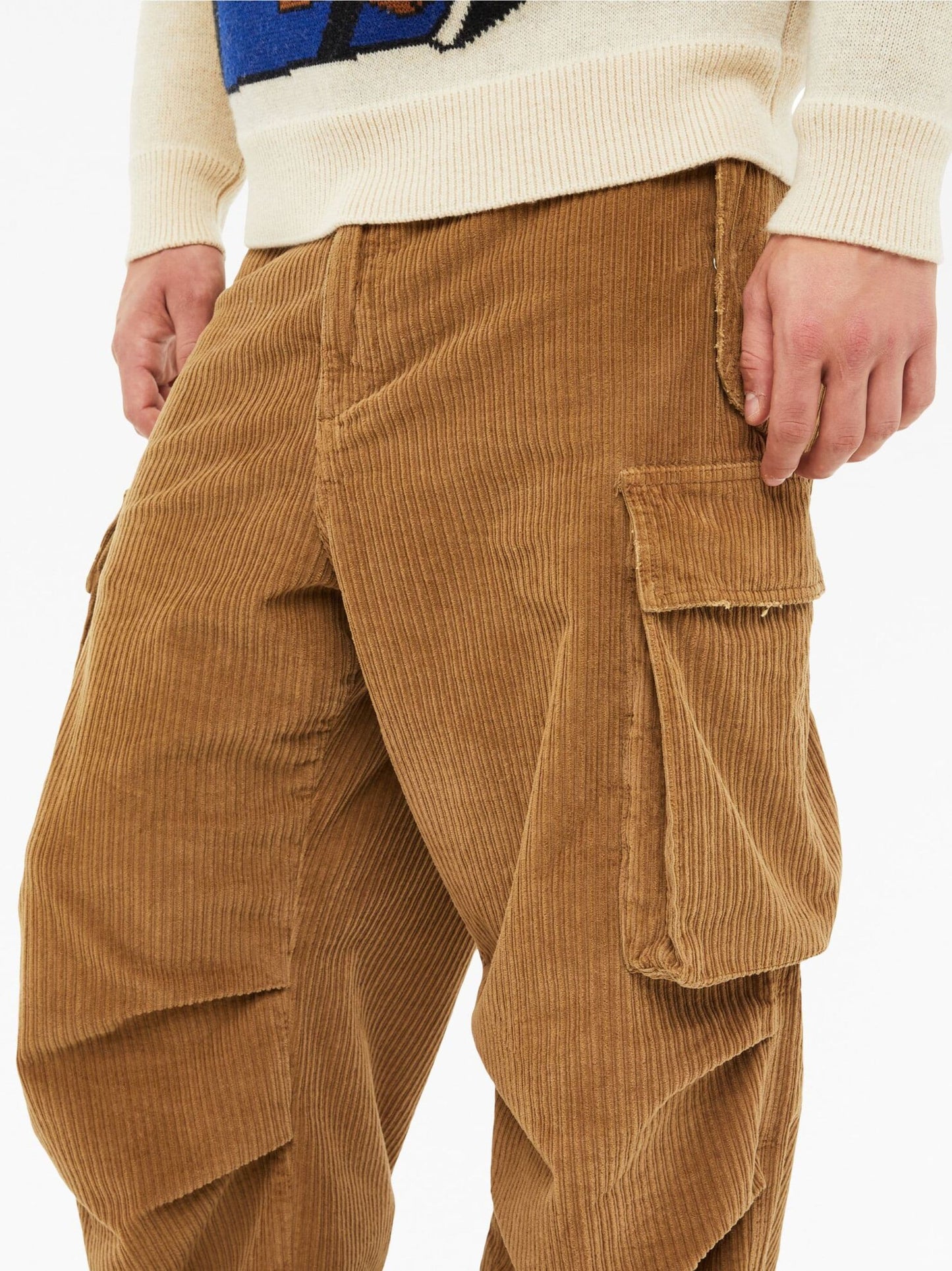 velvet corduroy cargo pants by alanui - bottegalusso: premier destination for modern luxury menswear