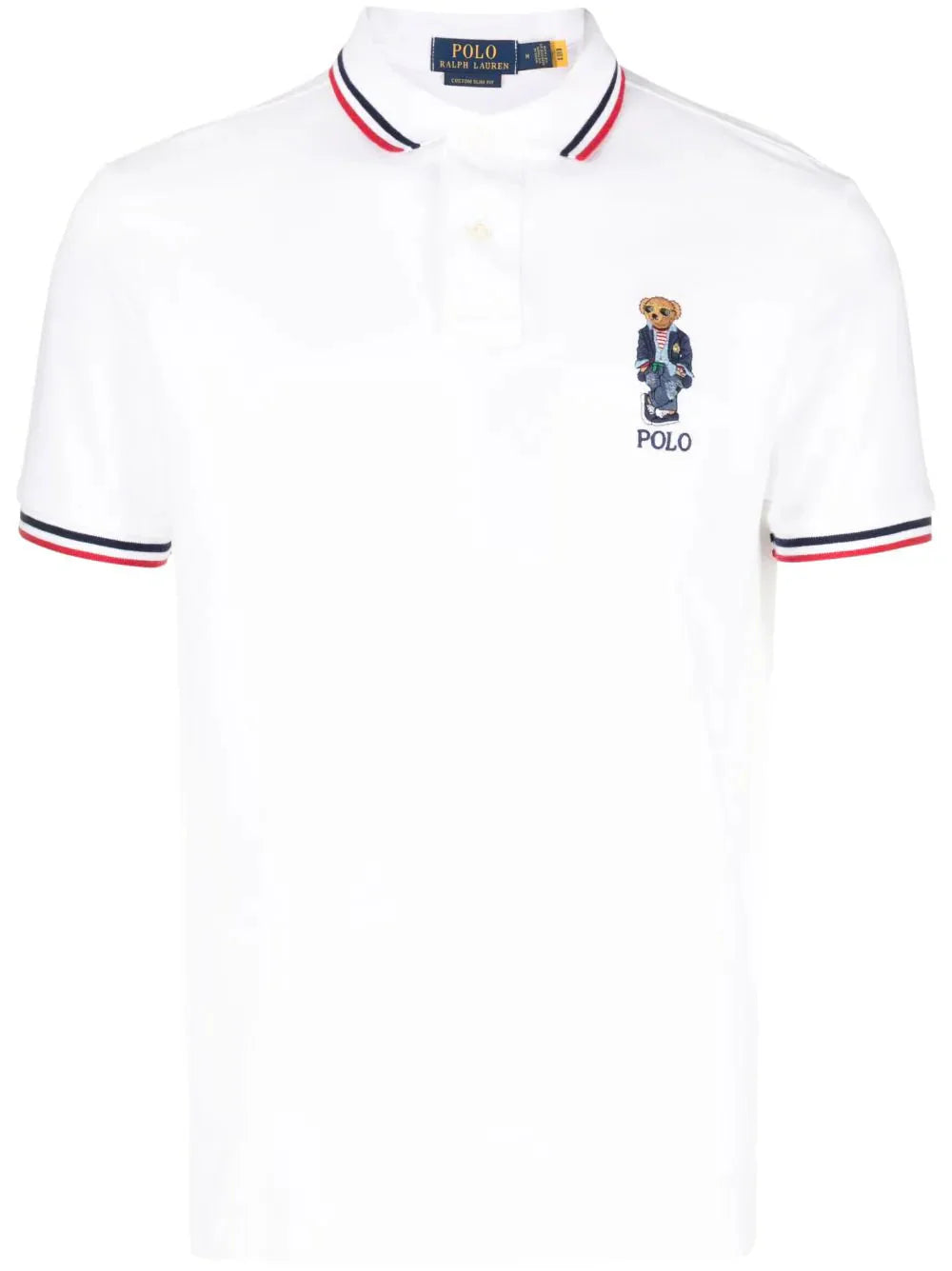 striped trim polo shirt by ralph lauren - bottegalusso: premier destination for modern luxury menswear