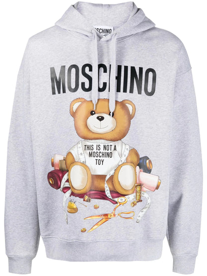 Teddy Bear Print Cotton Hoodie by Moschino - bottegalusso: Premier Destination for Modern Luxury Menswear