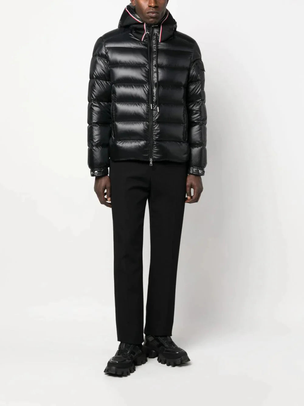 pavin jacket in a versatile black by moncler - bottegalusso: premier destination for modern luxury menswear