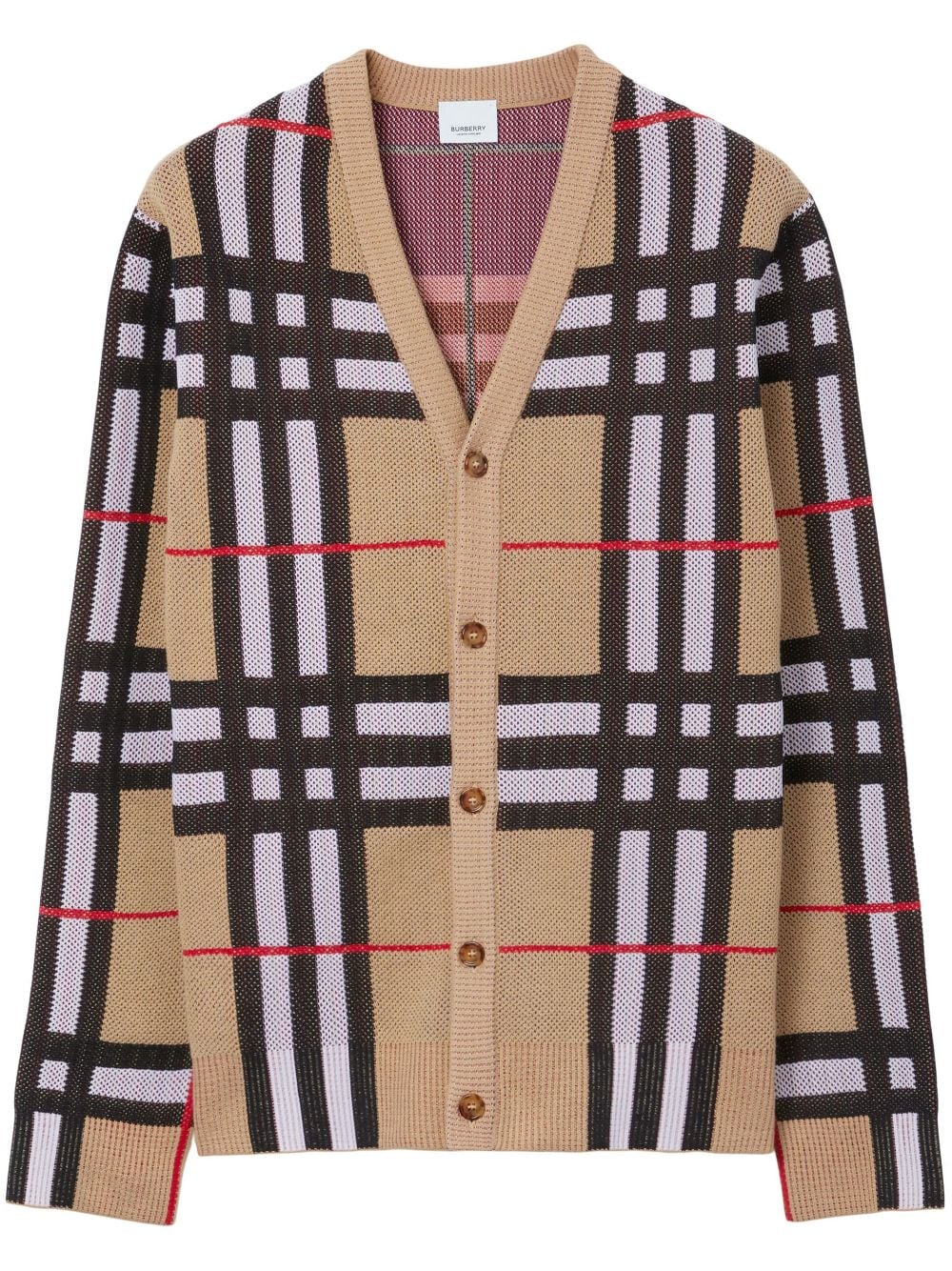 vintage check v neck cardigan by burberry - bottegalusso: premier destination for modern luxury menswear