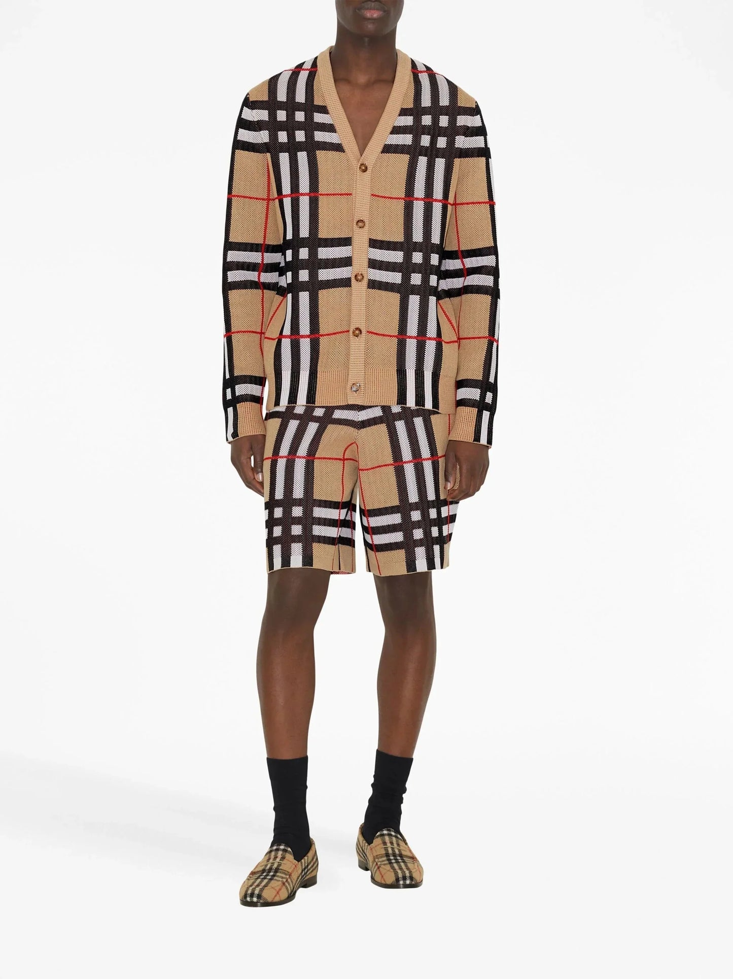 vintage check v neck cardigan by burberry - bottegalusso: premier destination for modern luxury menswear