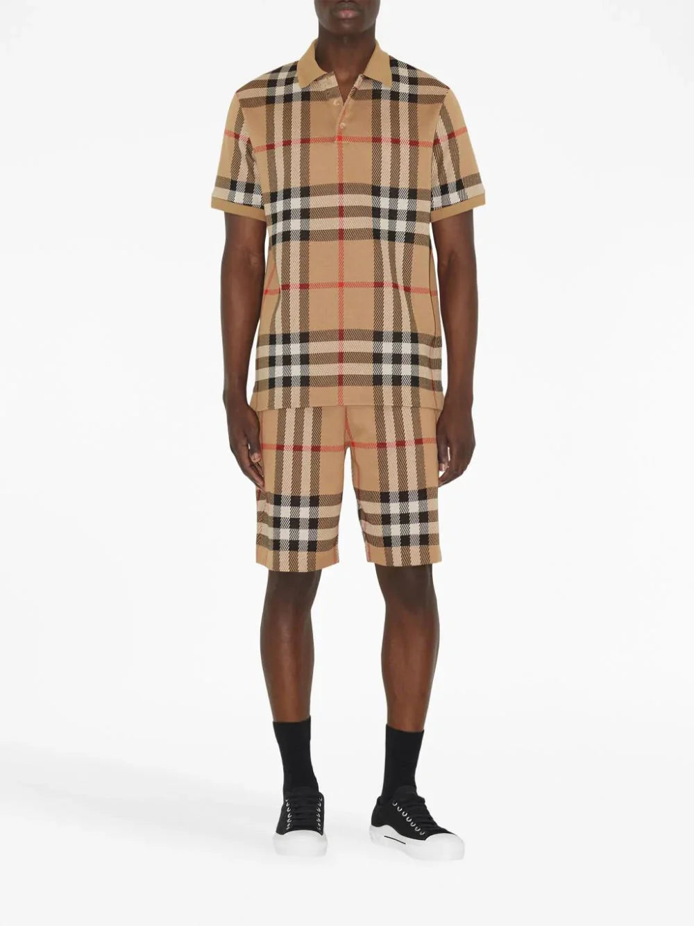 vintage check cotton polo shirt by burberry - bottegalusso: premier destination for modern luxury menswear