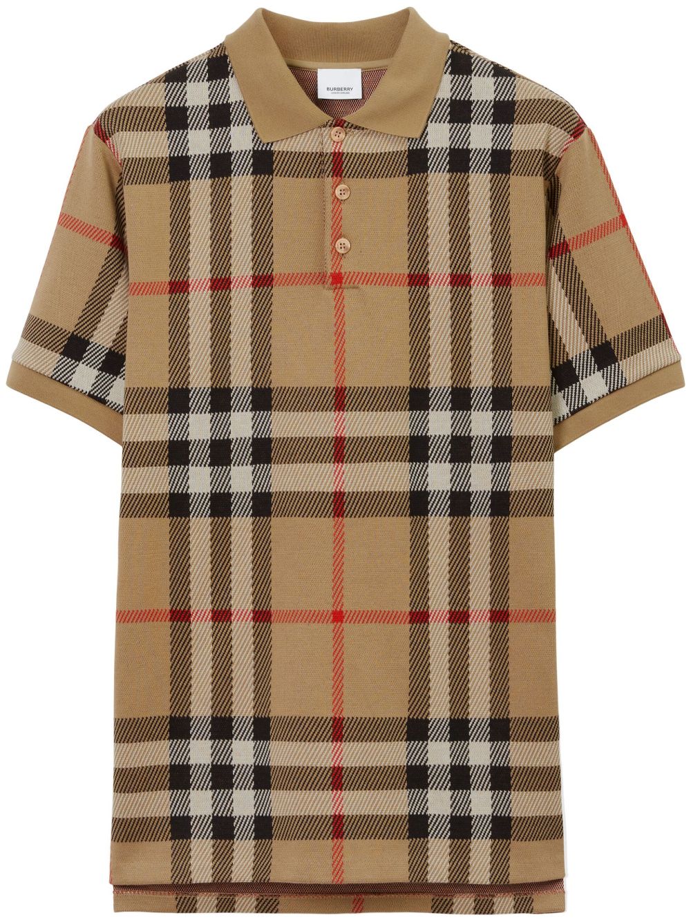 vintage check cotton polo shirt by burberry - bottegalusso: premier destination for modern luxury menswear