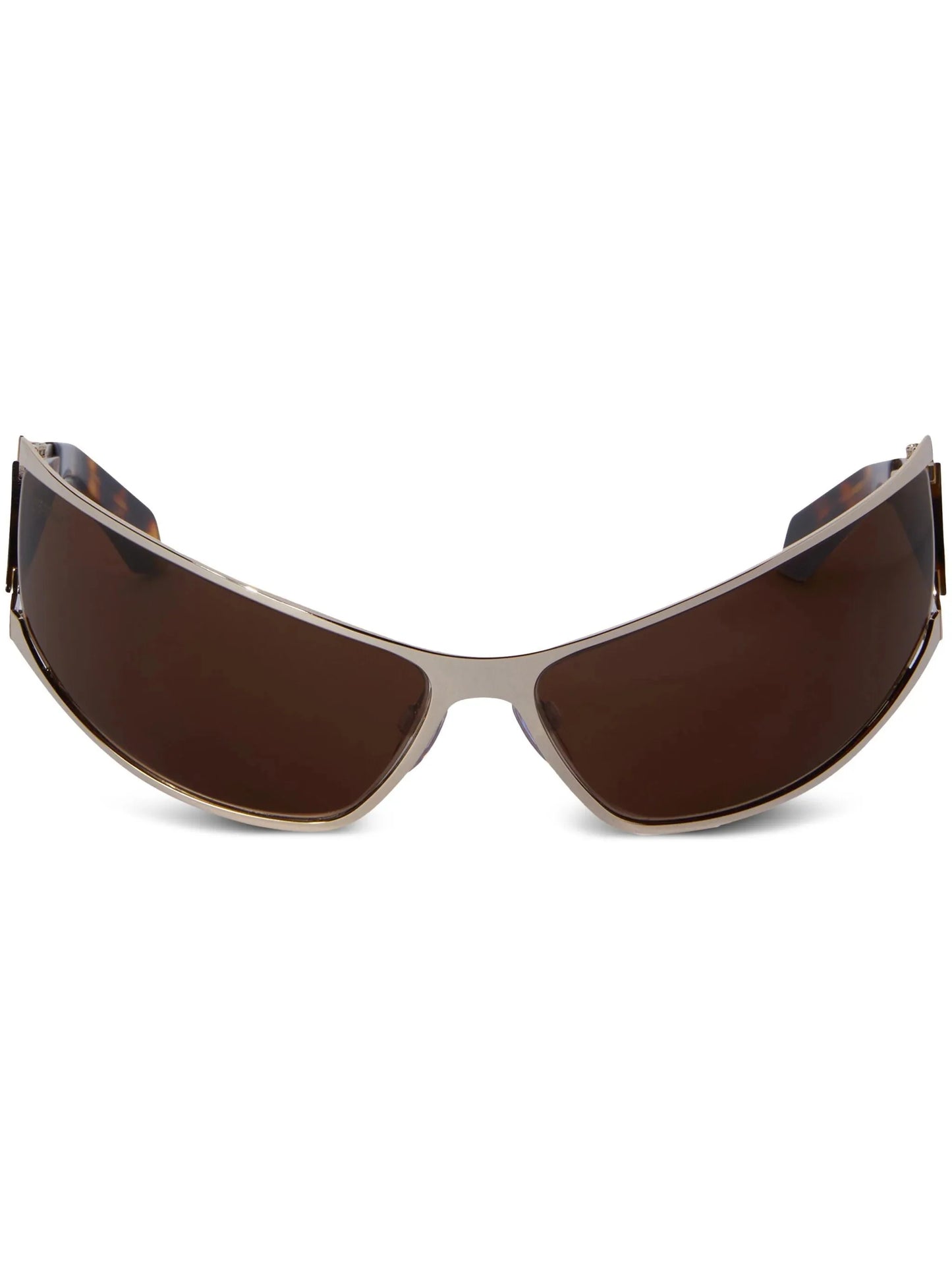 luna tortoiseshell biker style sunglasses by off-white - bottegalusso: premier destination for modern luxury menswear