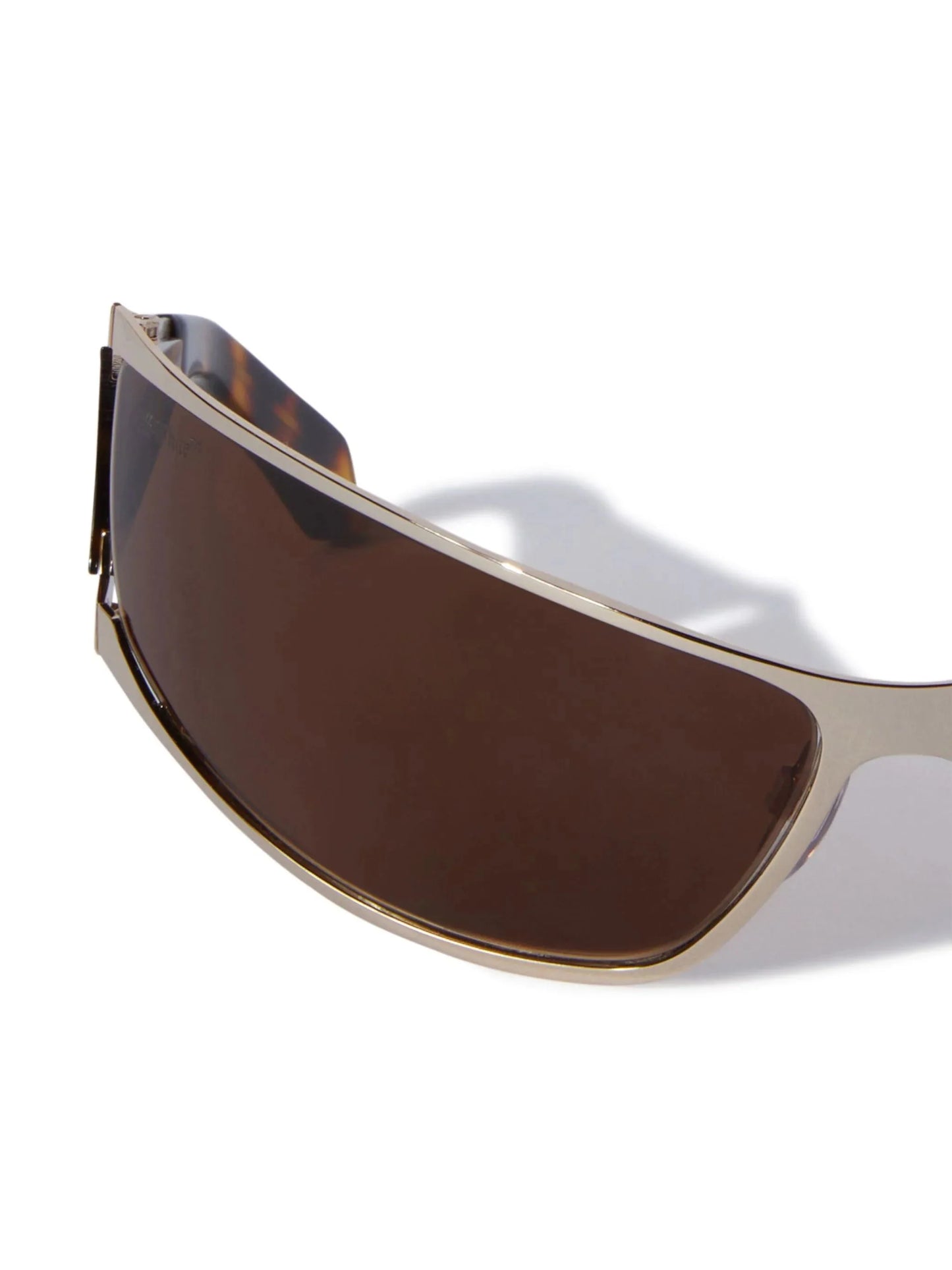 luna tortoiseshell biker style sunglasses by off-white - bottegalusso: premier destination for modern luxury menswear