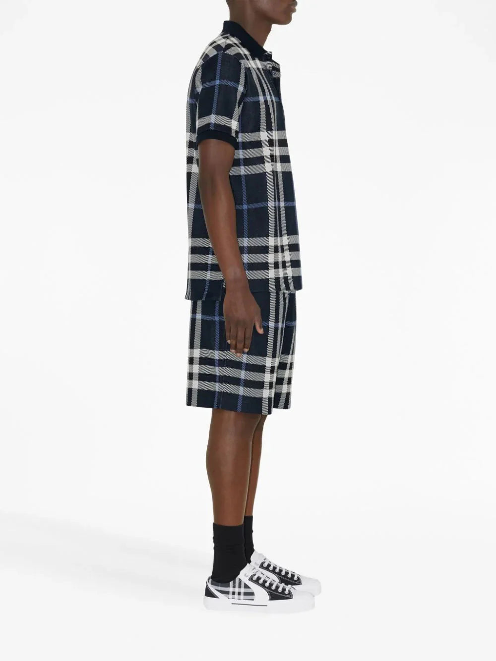 tartan short sleeved polo shirt by burberry - bottegalusso: premier destination for modern luxury menswear