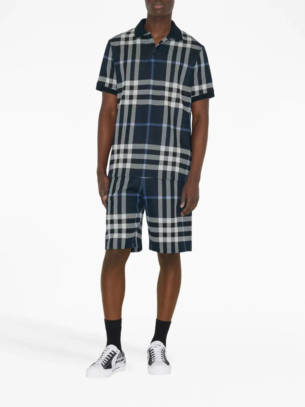 tartan short sleeved polo shirt by burberry - bottegalusso: premier destination for modern luxury menswear