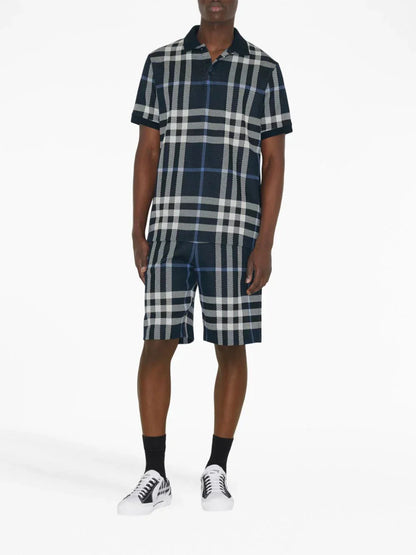 Tartan Short Sleeved Polo Shirt by Burberry - bottegalusso: Premier Destination for Modern Luxury Menswear