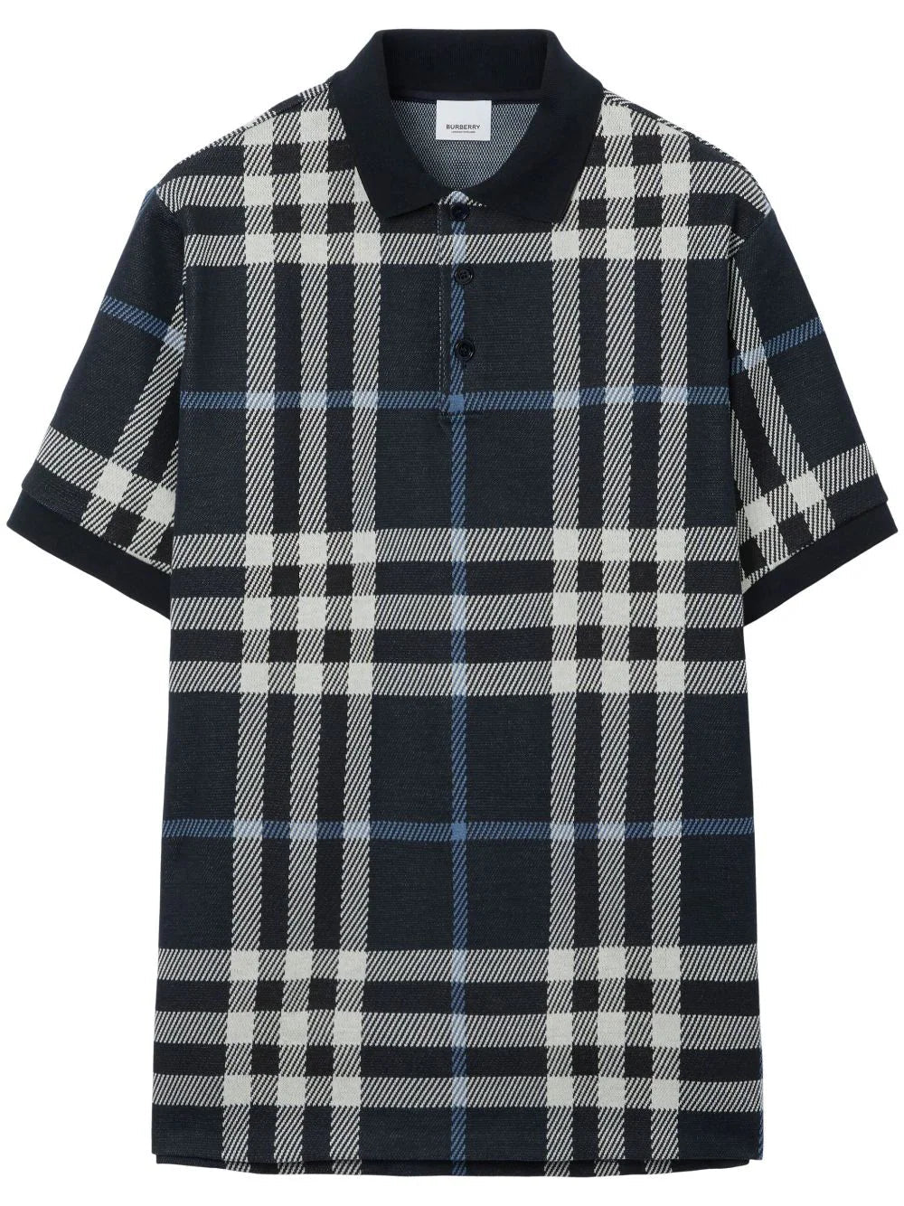 tartan short sleeved polo shirt by burberry - bottegalusso: premier destination for modern luxury menswear