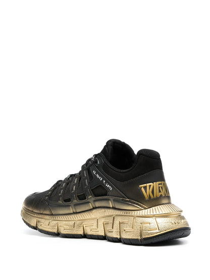 Trigreca Leather Sneakers by Versace - bottegalusso: Premier Destination for Modern Luxury Menswear