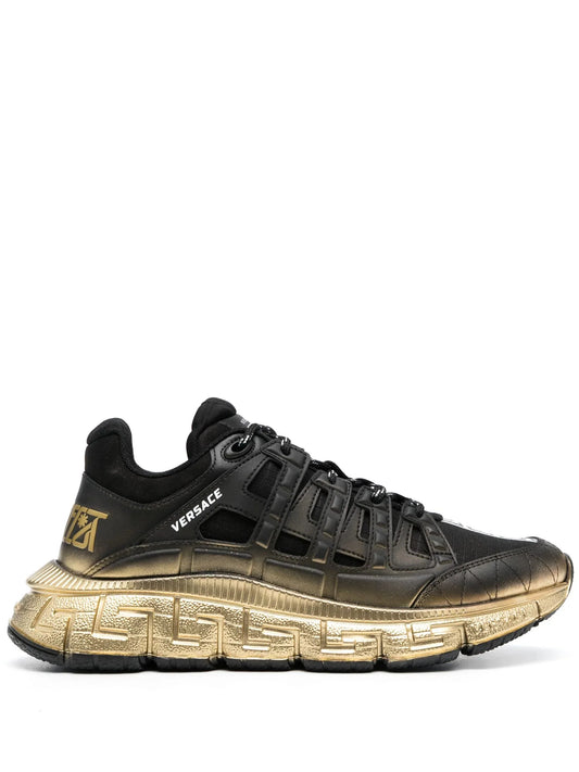 Trigreca Leather Sneakers by Versace - bottegalusso: Premier Destination for Modern Luxury Menswear