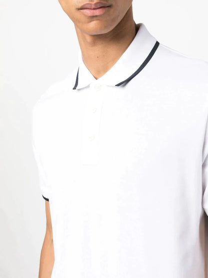 Logo Embossed Cotton Polo Shirt by BOSS - bottegalusso: Premier Destination for Modern Luxury Menswear