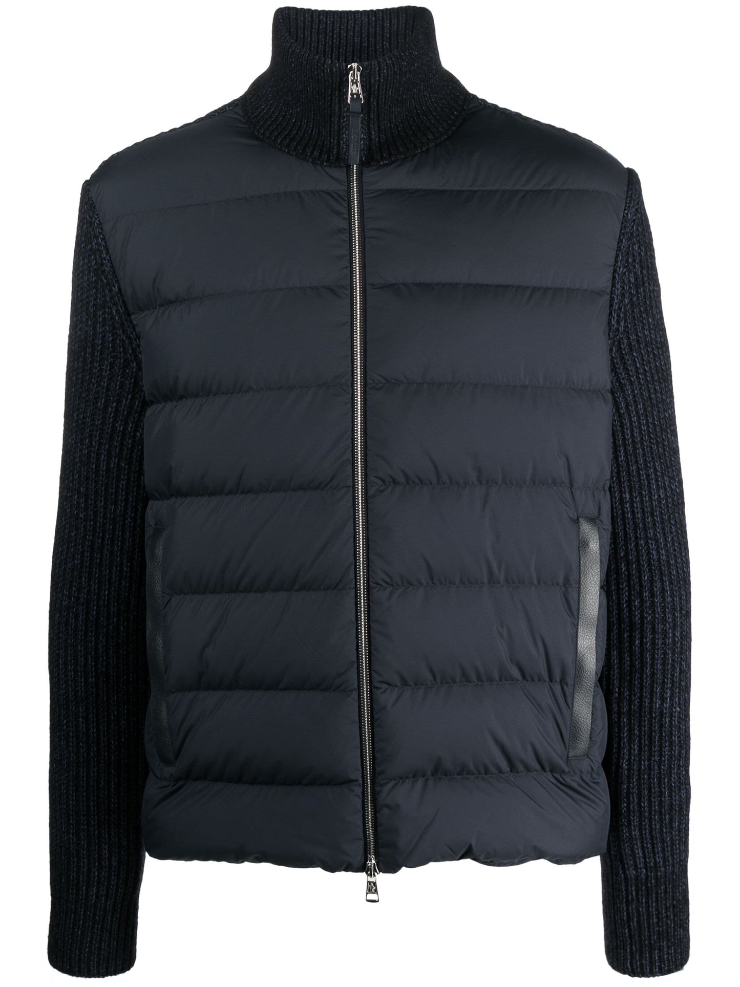 padded cotton blend cardigan by moncler - bottegalusso: premier destination for modern luxury menswear